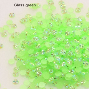 Strass en résine scintillante à dos plat, perles rondes, coupe parfaite, couleur pêche clair AB, pour l'art des ongles et les loisirs créatifs en Pologne - Product Image 5