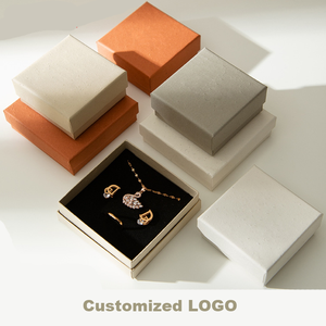 In magazzino luxury glassato grainy feel portagioie anello collana con ciondolo orecchini braccialetto scatola regalo scatole per imballaggio di gioielli - Product Image 2