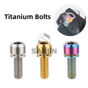 OEM Raw <strong>Titanium</strong> Socket Head Bolts Custom M5 Zinc Plated Plain with Washer for Mountain Bike Road Bike Fixed Handlebar <strong>Stem</strong> - Product Image 2