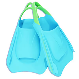 Palmes de natation professionnelles en silicone avec logo personnalisé, palmes courtes de plongée, équipement d'entraînement de style libre (pattes de canard) - Product Image 1