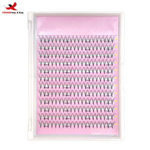 Extensions de cils inférieurs en faux vison végétalien en gros, bouquets de cils naturels individuels pour DIY, GZ RTS, commande en vrac mixte - Product Image 1