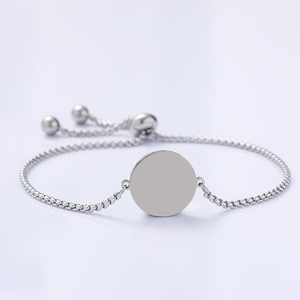 Pulseras <span class=keywords><strong>de</strong></span> Cadena <span class=keywords><strong>de</strong></span> Perlas Circulares en Blanco Más Vendidas <span class=keywords><strong>de</strong></span> Ywyougang, Pulsera Unisex Personalizada <span class=keywords><strong>de</strong></span> Acero Inoxidable Conmemorativa Exquisitamente Grabada - Product Image 5