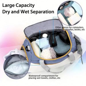 Bolsa de Deporte de Gran Capacidad con Diseño Nuevo y Personalizado, Bolsa de Viaje para Yoga, Bolsa de Gimnasio Portátil con Compartimento para Zapatos - Product Image 4