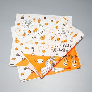 Papier d'emballage pour hamburgers, papier ciré de qualité alimentaire, personnalisé avec logo imprimé, résistant à la graisse, pour charcuterie, papier ciré pour sandwichs, vente en gros - Product Image 2