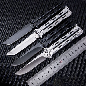 ऑल-स्टील तितली प्रशिक्षण चाकू बिना तेज सीगो तह आउटडोर अभ्यास खिलौना चाकू थोक खेल चिकनी - Product Image 2