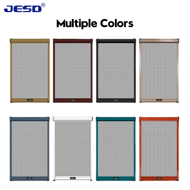 Custom Rolling Mosquito Insect Fly Screen Window Aluminum Frames Invisible Fiberglass Mesh Sliding Retractable Screen Window · image 6