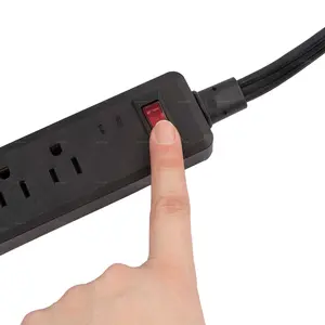 4 Outlets Power Strip With 1XUSB-A 1XUSB-C Charging Ports