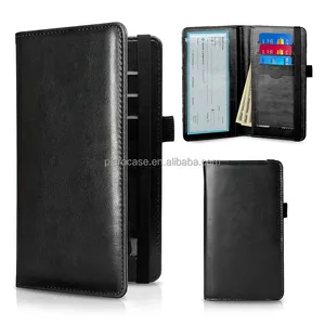 Protective Premium Business Personal Duplicate Check Book Cover Holder with Credit Card Wallet RFID Blocking