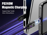 Câble de charge rapide tressé en nylon SIKAI 240W pour iPhone 16 Pro Max, câble anti-pliage, prise magnétique USB-C et Micro, prise en charge PD3.1