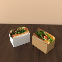 Papier d'emballage pour sandwichs en gros, papier épais pour emballer les œufs et les toasts, boîte d'emballage pour le petit-déjeuner
