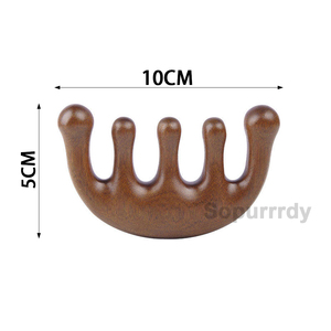 Peine de madera con logotipo personalizado, cepillo de masaje para el cuero cabelludo, peine de sándalo con alambre dorado para el crecimiento del cabello, peine de masaje, regalo para mujeres, cepillo de masaje para el cabello - Product Image 2