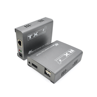 Xput 4K TCP IP HDMI KVM Extender sur câble CAT5e CAT6, prend en charge le clavier et la souris USB, télécommande IR bidirectionnelle, audio et vidéo sans perte