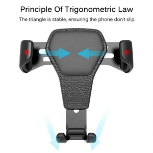 Soporte Móvil para <span class=keywords><strong>Auto</strong></span> Gravity Linkage con Diseño Antivibración, Montaje en Rejilla de Ventilación, Abrazadera Automática para Smartphones - Product Image 2