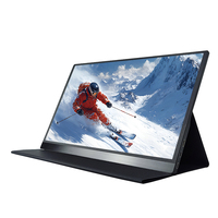 Monitor Portátil al por Mayor de 15.6 Pulgadas FHD 1080P USB C H-D-MI para Juegos, Ultrafino, Pantalla IPS, Cubierta Inteligente y Altavoces, HDR, Plug&Play