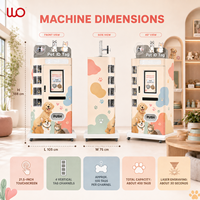 Distributeur automatique intelligent de cartes d'identification pour animaux de compagnie avec gravure laser, SDK intégré, écran tactile et gestion cloud pour une personnalisation optimale