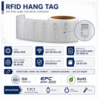 Étiquette adhésive RFID UHF M830 mini étanche EPC Class1 Gen2 pour vitrine de lunettes, affichage et comptage d'inventaire