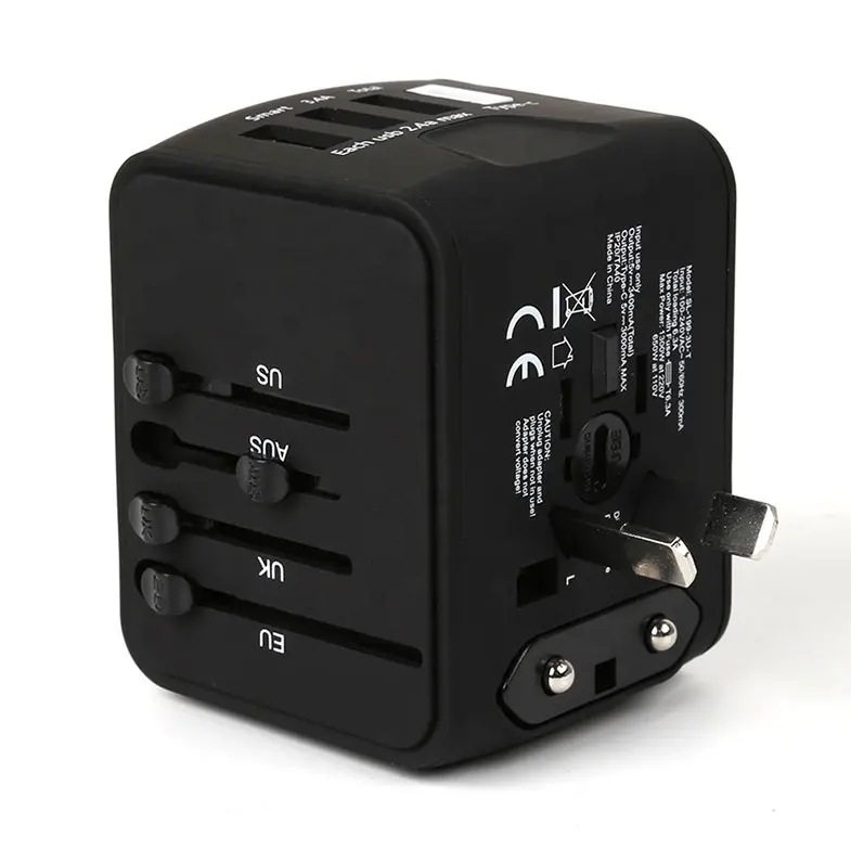 international multi-nation with USB charger power world universal usb travel adapter