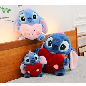 Sınır ötesi dikişli kalp dikişli bebek boy peluş anahtarlık Lilo & dikişli polar yastık toptan - Product Image 2