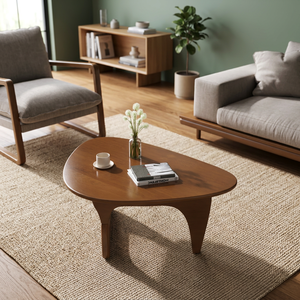 Mesa de Centro Moderna de Madera, Diseño de Mediados de Siglo, Muebles Hechos a Mano para Sala de Estar - Product Image 3