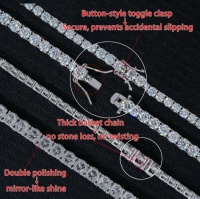Collier et bracelet tennis en diamant de laboratoire certifié IGI 2 mm, argent 925, CVD VVS