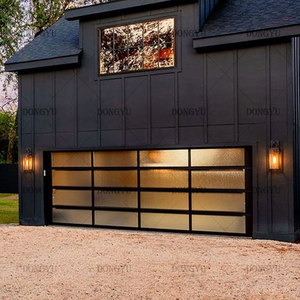 Porte de <span class=keywords><strong>garage</strong></span> sectionnelle automatique à commande électrique à télécommande, en alliage d'aluminium givré transparent personnalisé, type mode, à vue complète - Product Image 5