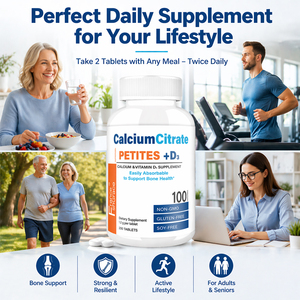 Comprimés GMP Shecome Calcium Citrate Petites D3 pour soutenir la santé et la densité osseuses, 200 comprimés, complément de Calcium Citrate Petites D3 - Product Image 4