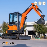 Mini-excavatrice télescopique sur chenilles de 2,5 tonnes, livraison rapide, certifiée CE EPA Euro 5, tout-terrain, pour projets forestiers, agricoles et aménagement paysager