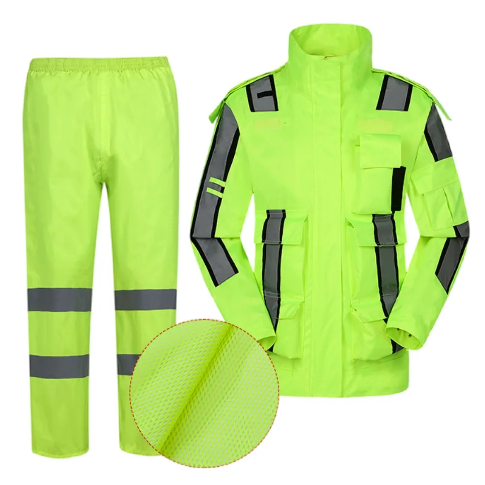 Men's Hi Vis Winter Safety Reflective Hoodie Windproof Zip-Up Custom Construction Work Jacket OEM Product