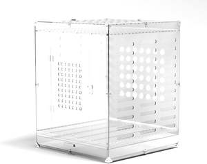 Cage à oiseaux en acrylique transparent sur mesure, idéale pour les canaris, les canaris et les bougies, facile à transporter, présentoir - Product Image 3