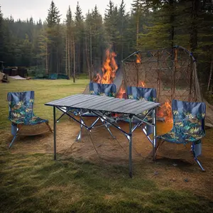 Sıcak satmak açık kamp uygun katlanır masa ve sandalye/kamp ürünleri toptan özelleştirme