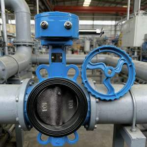 Katup Kupu-kupu Qt450 Tipe-U Mikro Powder dengan Pengoperasian Gigi 2"20" dan Roda Rantai - Product Image 2