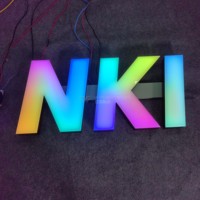 Lámpara de Pared RGB Programable de Alta Calidad, Ecológica, con Cambio de Color, Fluorescente, Impermeable, de Acero Inoxidable, con Certificación CE, para Decoración