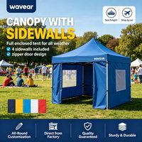 Tente de stand d'exposition en acier robuste 10x10, triple couche, imperméable, imprimée sur mesure, gazebo pop-up pour présentation en stand d'exposition