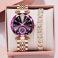 Montre à quartz décontractée pour femme LP16 2026, bracelet en acier et bracelet en diamant, tendance, simple et élégante pour femme