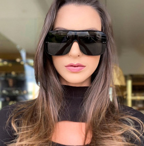 F97674 Fashion Retro One Piece Trend Shades Oversized <b>Sunglasses</b> 2020 - Product Image 1