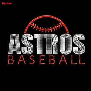 ลายปักเพชรแบบรีดติดเสื้อ ดีไซน์ทีมเบสบอลฮุสตัน แอสโทรส - Product Image 1