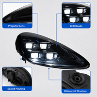 BK LED-Scheinwerfer-Set für Porsche Cayenne 2011-2018 EU-Spezifikation 2024 Matrix-Stil Sequentieller Blinker Plug-and-Play