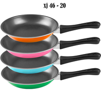 Mini batterie de cuisine en acier au carbone antiadhésive ensemble de poêles à frire et de poêles à soupe antiadhésives ensemble de poêles plates chinoises bon marché
