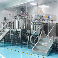 Ligne de production cosmétique : Émulsifiant, homogénéisateur, mélangeur à cisaillement élevé, cuve de mélange avec agitateur