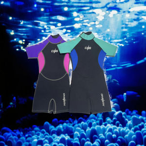 Traje de Buceo Corto de Neopreno de 3mm de Alta Calidad para Niños, Precio de Fábrica Personalizado, Cremallera Trasera y Mangas Cortas - Product Image 3