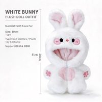 En gros, Sac de couchage en peluche mignon renard et lapin, avec fermeture éclair, pour personnage réconfortant et tenue de déguisement pour jouet en peluche