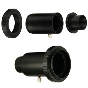 Adaptateur de caméra pour télescope zoom entièrement métallique, anneau en T avec monture de 1,25 pouces et tube d'extension pour / DSLR (noir) - Product Image 2