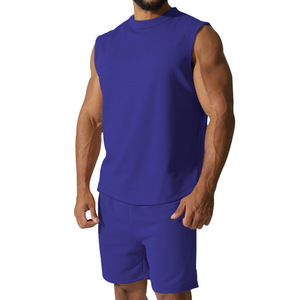 Set di <span class=keywords><strong>Abbigliamento</strong></span> Sportivo Casual OEM per <span class=keywords><strong>Uomo</strong></span>, Completo con T-Shirt Senza Maniche e Pantaloncini, Set Due Pezzi Casual da <span class=keywords><strong>Uomo</strong></span> 2023 - Product Image 5