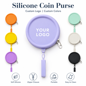 Porte-monnaie universel rond en silicone, mini étui pour écouteurs, sac de rangement portable pour câbles de données, petite pochette à bijoux pour femmes et enfants - Product Image 2
