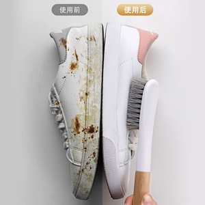 Brosse de nettoyage de chaussures à poils en nylon doux, manche en bois, pour baskets et chaussures, usage domestique - Product Image 3