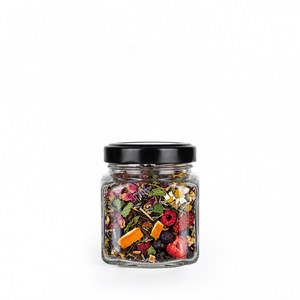 Pot en verre transparent profond et élégant de 250 ml, carré, avec couvercle torsadé de 66 mm, pour miel, confitures, caviar, logo personnalisé OEM - Product Image 4