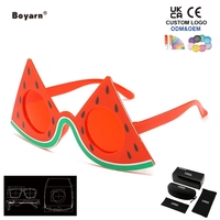 Lunettes de soleil en gros Boyarn, motif pastèque, pour fêtes hawaïennes, plage, accessoires de vacances