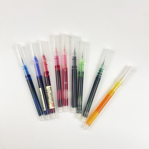 Wholesale Custom Cheap Liquid Roller <b>Pen</b> 0.5 mm Black <b>Blue</b> Red Pink Orange Green Purple Roller Gel <b>Pen</b> - Product Image 1