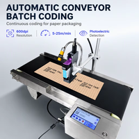 Imprimante d'étiquettes électrique à jet d'encre avec emballage papier pour machine de codage par lots, date d'expiration, code QR, intégration sur convoyeur 12,7 mm