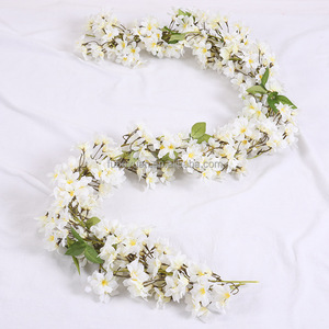 SLF042 Flores Artificiales <span class=keywords><strong>de</strong></span> Seda Rosa y Blanca, Ramas Colgantes <span class=keywords><strong>de</strong></span> <span class=keywords><strong>Flor</strong></span> <span class=keywords><strong>de</strong></span> Cerezo y Lila, Decoración para Bodas, Hogar, Jardín, Techo y Pared - Product Image 3